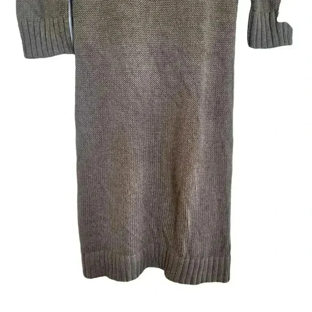 Banana Republic Women's Gray Cotton/Rayon/Nylon Cable Knit Scoop Neck 3/4 Sleeve - Picture 14 of 14